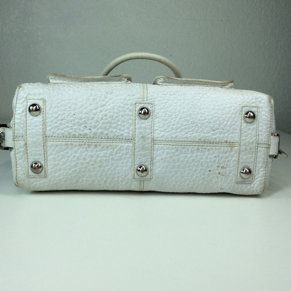Rafe New York Pebble Leather White Satchel Handbag - Picture 8 of 16